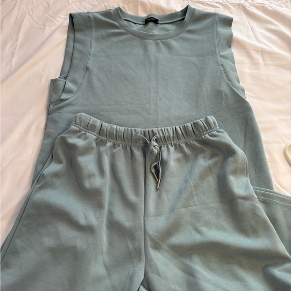Sampeel Pants - Sampeel Lounge Set Women’s Large Sleeveless Top Jogger Pants Stretch